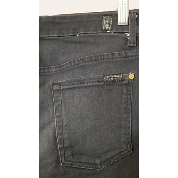 7 for all Mankind Black High Waist Skinny Jeans Woman Size 28 EUC - Picture 3 of 5